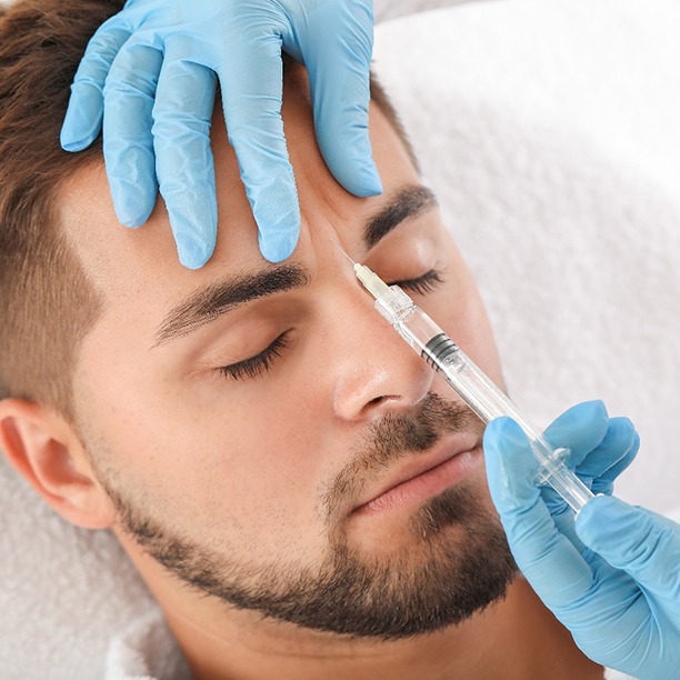 A woman’s face after BOTOX treatment